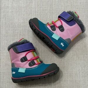 See Kai Run Boots Kids 5 Gilman Colorful Waterproof Thinsulate Snow/Rain